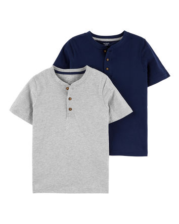 Kid 2-Pack Henley Tees, 
