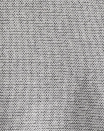 Baby Organic Cotton Sweater Knit Overalls in Heather Grey, 