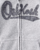 Toddler Boy Fleece Hooded Zip-Up Jacket - Grey, image 3 of 4 slides
