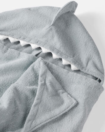 Toddler Organic Terry Cotton Shark Towel, 