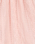 Kid 2-Piece Ruched Textured Tank & Pull-On Smocked Shorts Set - Pink, image 6 of 7 slides