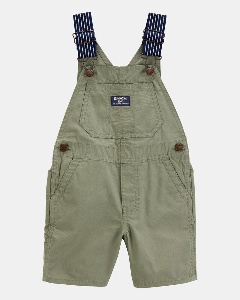 Baby Woven Shortalls - Green, image 1 of 4 slides