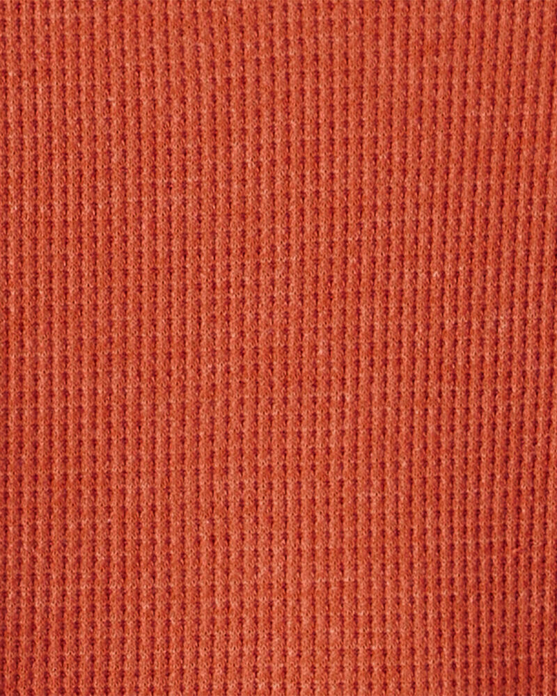 Toddler Boy Waffle Knit Long-Sleeve Tee & Pant Set - Orange, image 3 of 4 slides