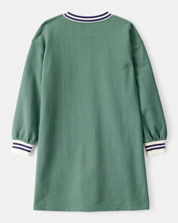 Kid Paris Long-Sleeve Cotton Dress - Green, 