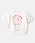 Baby Girl 2-Piece Graphic Tee & Printed Skort Set - White/Pink, image 2 of 7 slides