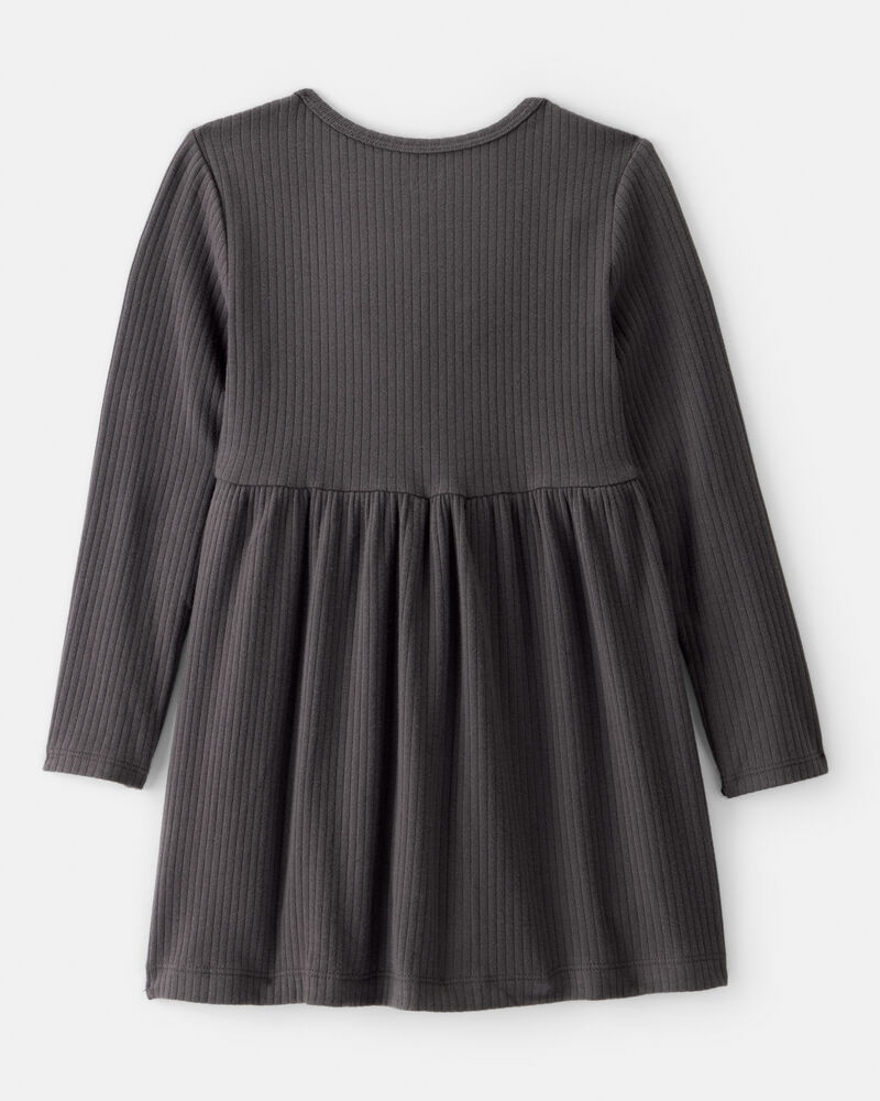Toddler Girl Long-Sleeve Dress - Black, image 2 of 4 slides