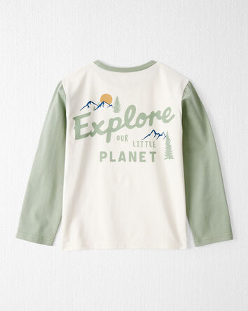 Kid Organic Cotton Let's Explore Long-Sleeve Tee, 