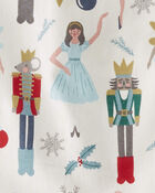 Toddler Girl Organic Cotton Dress in Nutcracker Print, image 4 of 5 slides