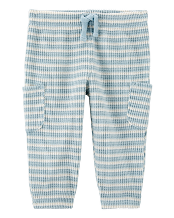 Baby Boy Striped Pull-On Thermal Pants, 
