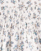 Baby Girl 2-Piece Organic Cotton Crinkled Knit Set in BlueMist Bloom Print, image 3 of 5 slides