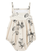 Baby Girl 1-Piece Beach Print Swimsuit, image 3 of 5 slides