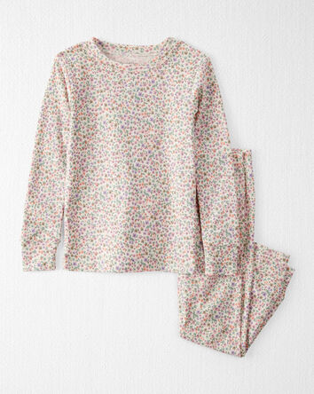 Toddler Floral Print Organic Cotton 2-Piece Pajamas, 