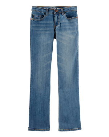 Girls Medium Wash Plus-Fit Bootcut Jeans, 