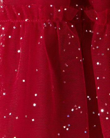 Toddler Girl 2-Piece DayDream Fleece Snowflake Print Long-Sleeve Top & Skirt Set - Red/White, 