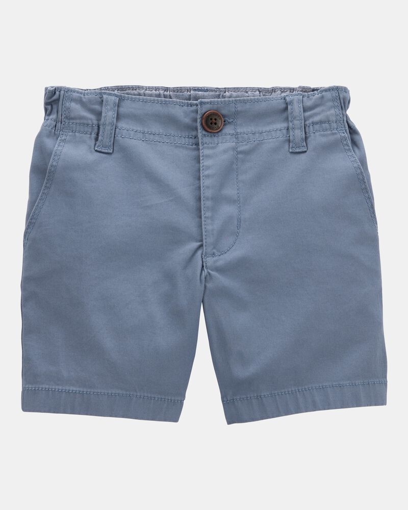 Baby Flat-Front Shorts - Blue, image 1 of 4 slides