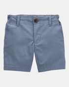 Baby Flat-Front Shorts - Blue, image 1 of 4 slides
