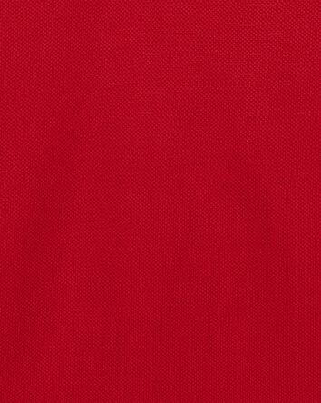 Girls Piqu&eacute; Polo Shirt - Red, 
