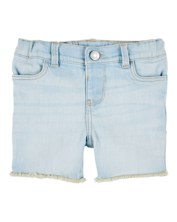 Toddler Frayed Hem Iconic Denim Short - Splash Wash, 