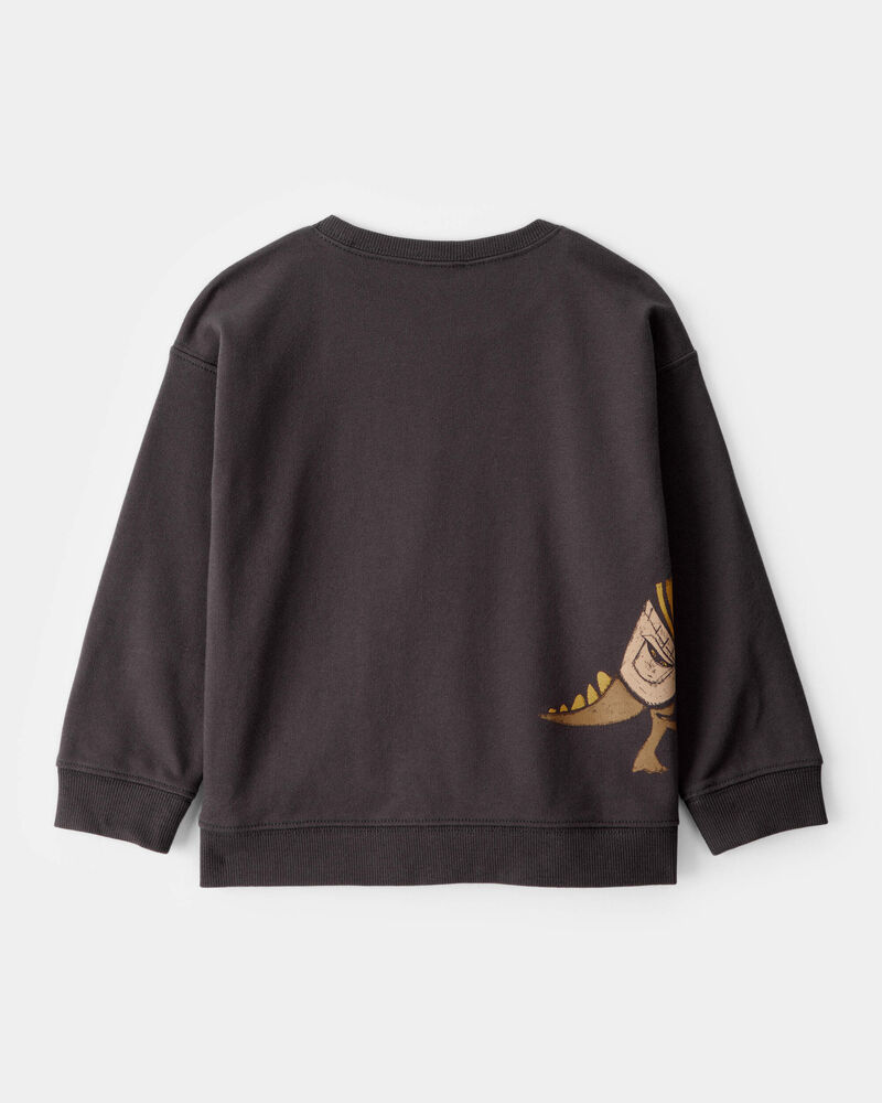 Toddler Boy Halloween Trick or Treat Dinosaur Pullover - Black, image 2 of 4 slides