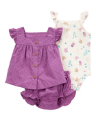 Baby 3-Piece Seahorse Little Diaper Cover Set, image 1 of 5 slides