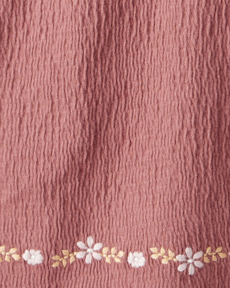 Toddler Girl 2-Piece Organic Cotton Crinkled Knit Set, image 4 of 5 slides