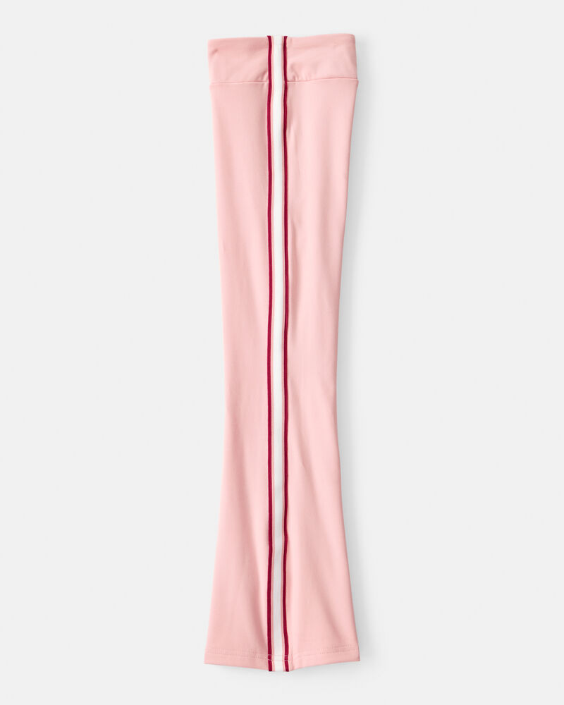 Girls 2-Piece Cherry Graphic Tee & Knit Flare Pants Set - Ivory/Pink, image 6 of 7 slides