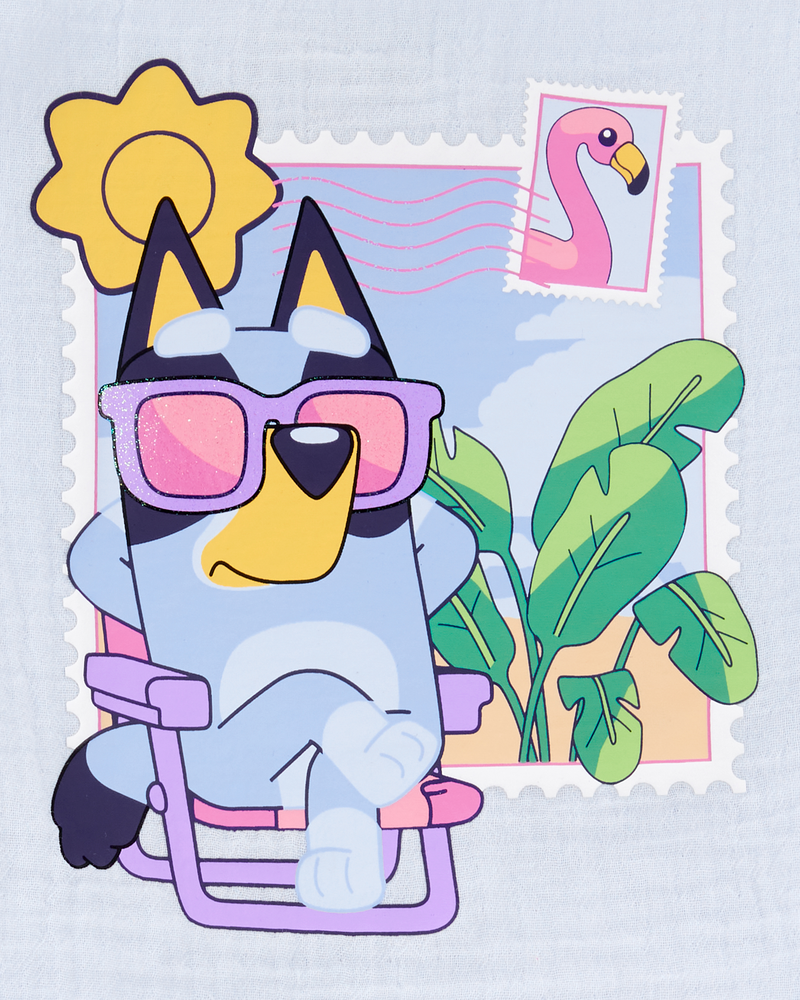 Toddler Girl 2-Piece Bluey Tank Top & Short Set - Blue, image 4 of 7 slides