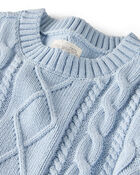 Baby Organic Cotton Cable Knit Sweater , image 2 of 4 slides