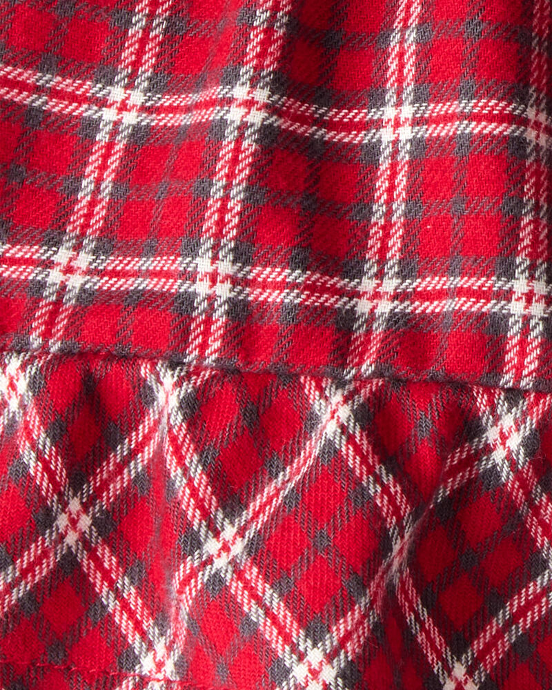 Baby Girl Plaid Cotton Skort - Red, image 4 of 5 slides