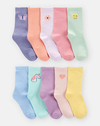 Girls 10-Pack Crew Socks, 