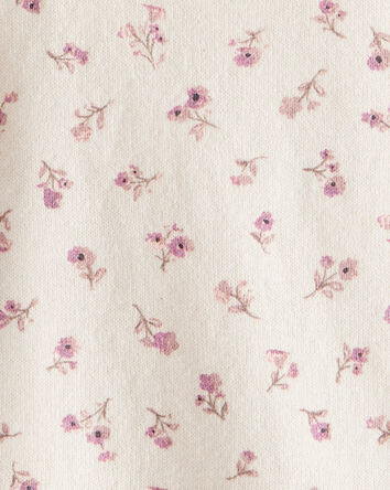 Baby Girl Floral Cotton Long-Sleeve Tee & Pant Set - White, 