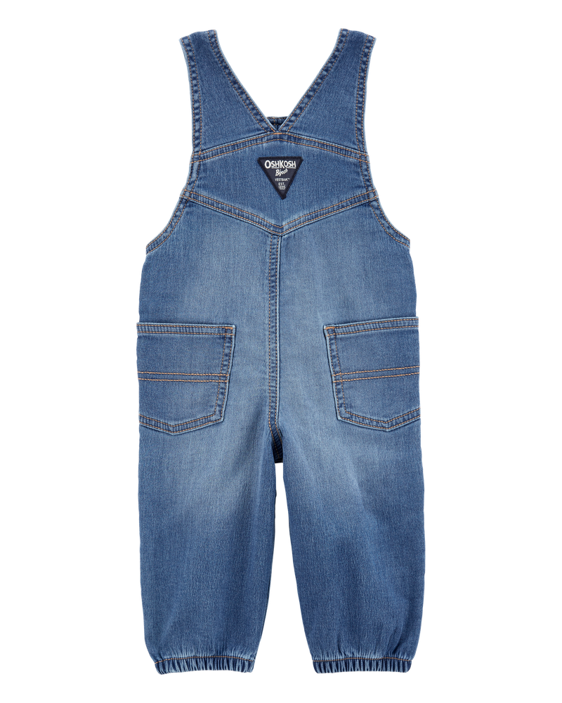 Baby Knit-Like Denim Overalls, image 2 of 5 slides