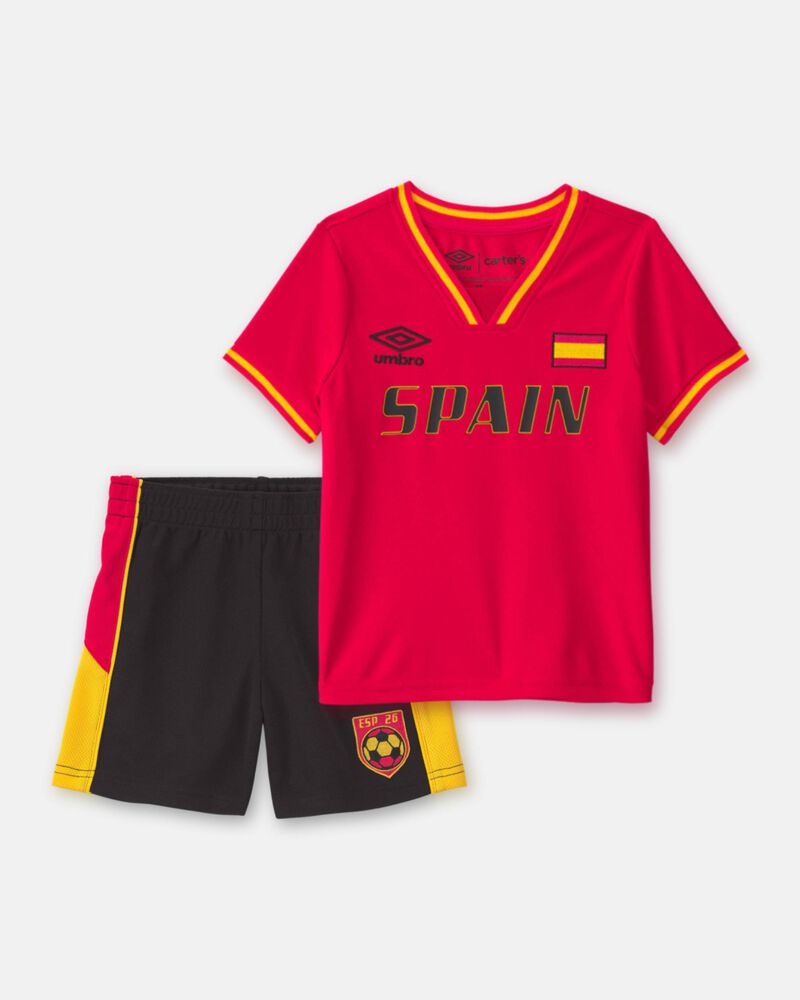Toddler 2-Piece Umbro Spain Soccer Jersey & Short Set - Red/Yellow/Black, image 1 of 10 slides