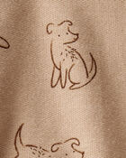 Baby Boy Dog French Terry Long-Sleeve Tee & Pant Set - Brown, image 2 of 3 slides