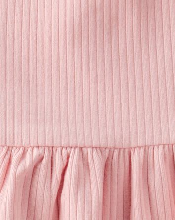 Toddler 2-Piece Ribbed Tee & Pull-On Pant Set - Pink, 