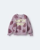 Toddler Watch This!' Shapes Dolman-Sleeve Sweatshirt - Mauve , image 2 of 6 slides