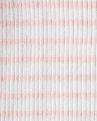 Girls 2-Piece Short-Sleeve Striped Tee & Pleated Ponte Skort Set - Pink/Grey, image 3 of 6 slides