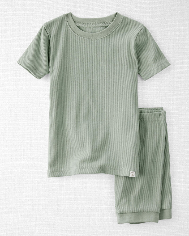 Toddler Organic Cotton Ribbed Pajamas Set , image 1 of 4 slides