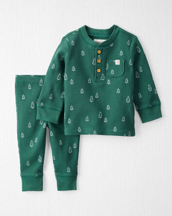 Baby 2-Piece Christmas Tree Print Set Made with Organic Cotton, 