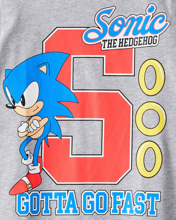 Boys Sonic The Hedgehog Short-Sleeve Graphic Tee - Grey, 