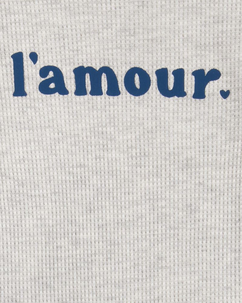 Baby 2-Piece L'Amour Short-Sleeve Bodysuit Pant Set, image 2 of 3 slides