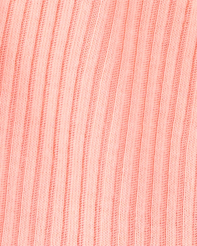 Toddler Girl Solid Loose Fit 2-Piece Pajamas - Coral, image 2 of 3 slides