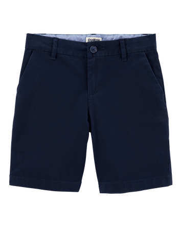 Girls Stretch Chino Shorts - Navy, 