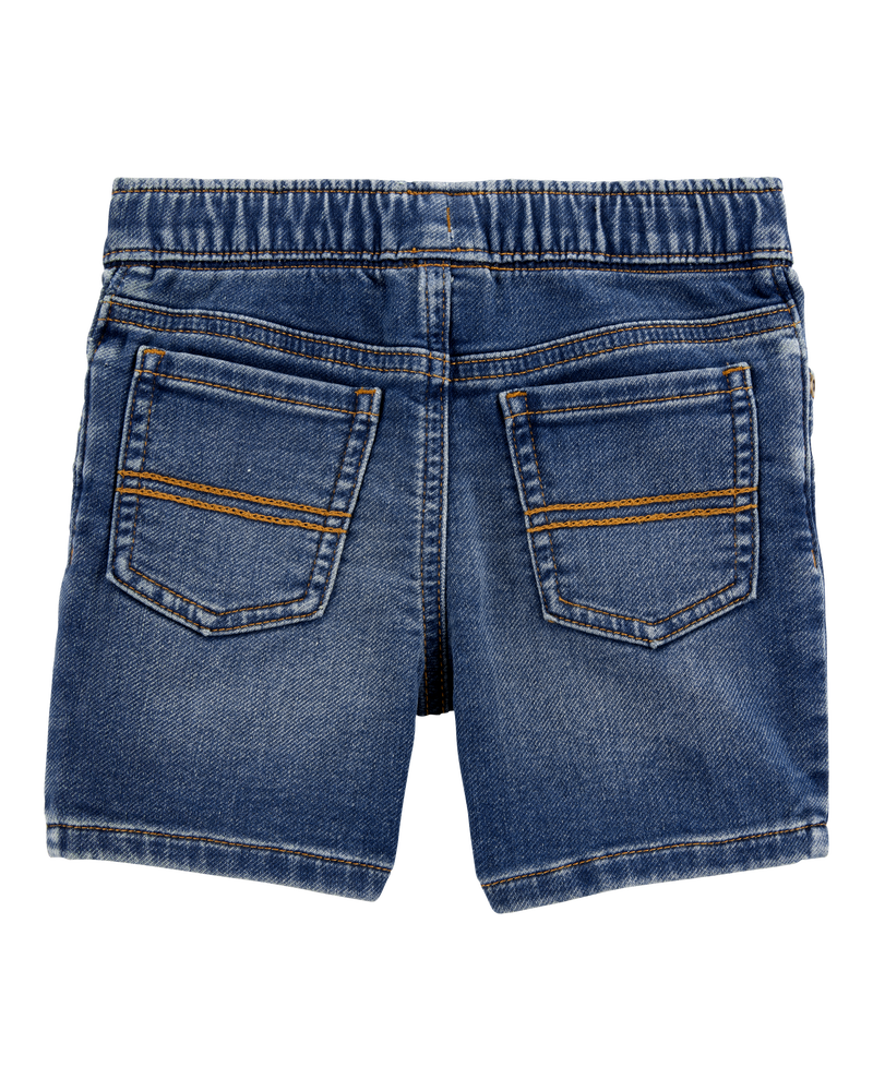 Baby Pull-On Denim Shorts - Navy, image 2 of 5 slides