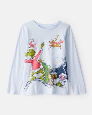 Girls Christmas Dr. Seuss&trade; The Grinch Long-Sleeve Graphic Tee - Blue, 