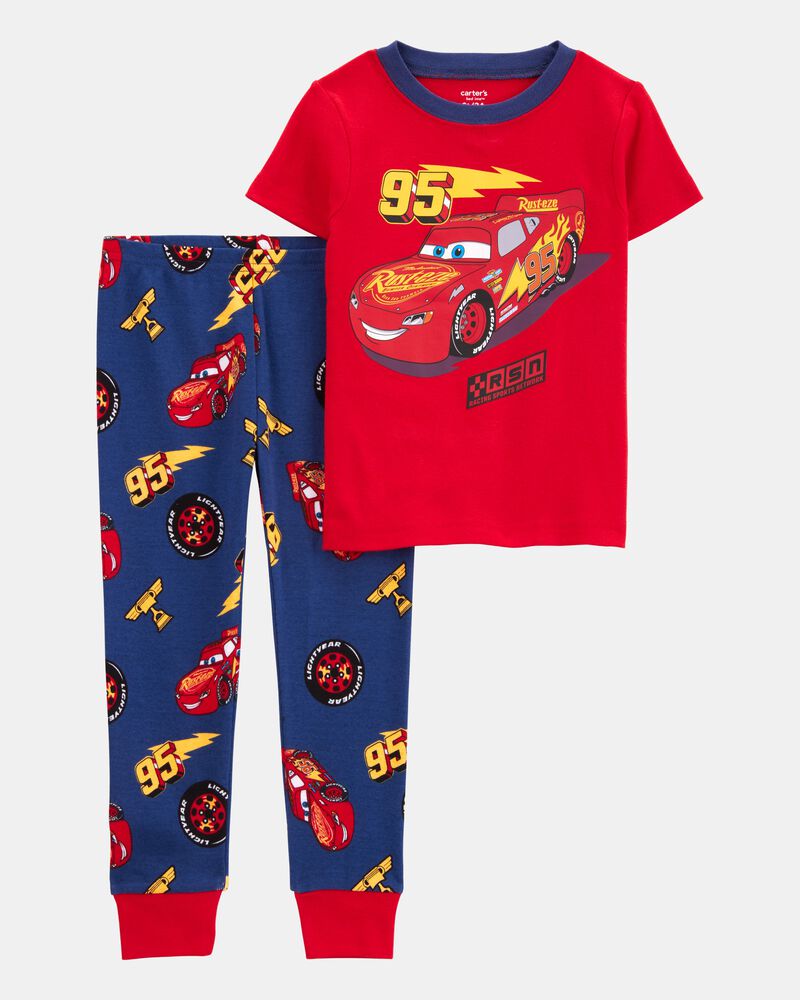 Toddler Boy Cars Snug Fit Cotton 2-Piece Pajamas - Red, image 1 of 3 slides