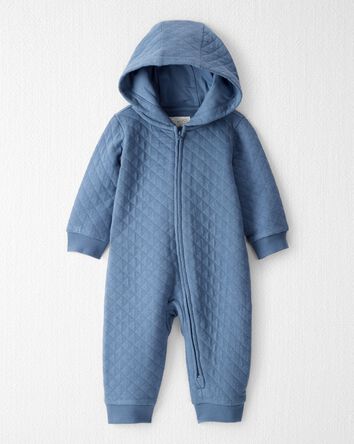Baby Quilted Double Knit Jumpsuit Made with Organic Cotton, 