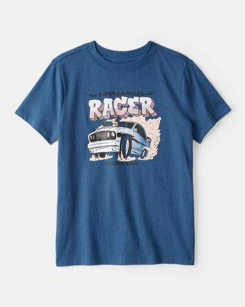 Boys Race Car Short-Sleeve Graphic Tee - Blue, 