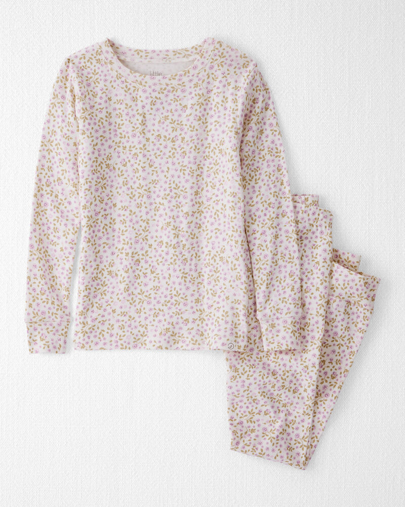 Girls Organic Cotton Pajamas in Botanic Muse Print, image 1 of 4 slides