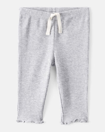 Baby Girl 2-Pack Knit Pull-On Pants Set - Grey/Navy, 